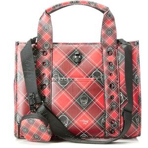 NEW Betsey Johnson Skull Grommet Tote Handbag